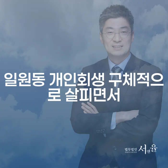 일원동 개인회생 구체적으로 살피면서