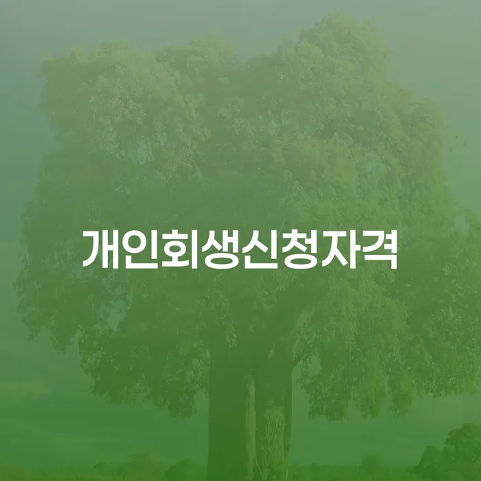 방화동 개인회생신청자격과 절차 완벽 가이드