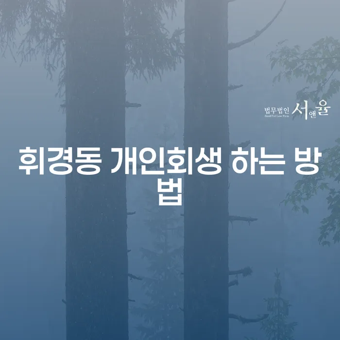 휘경동 개인회생 어떻게 신청해야 할까요?